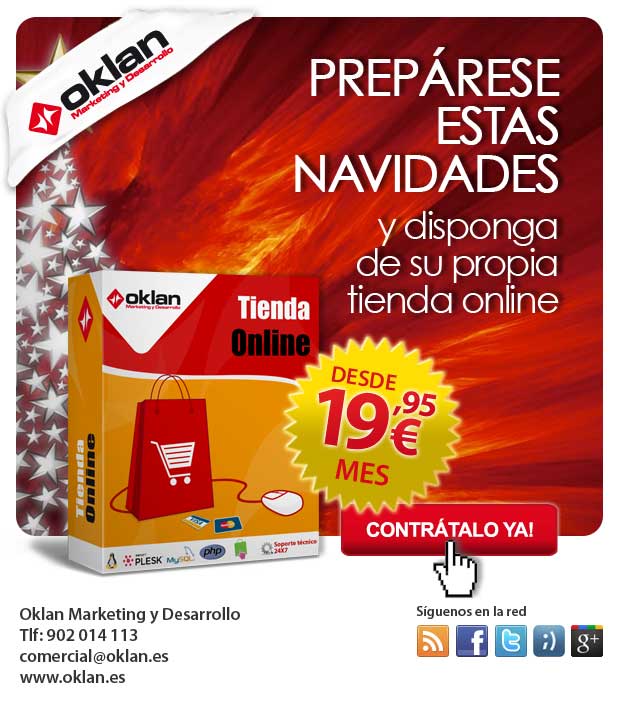 Prepárese estas navidades y disponga de su propia tienda online tienda online