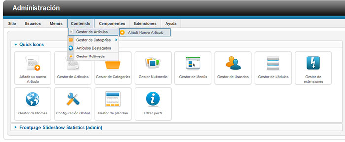 Añadir Nuevo Artículo Joomla Añadir Nuevo Artículo Joomla